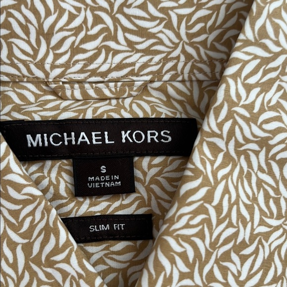 Michael Kors Tan Casual Button Down Shirt - Picture 2 of 11